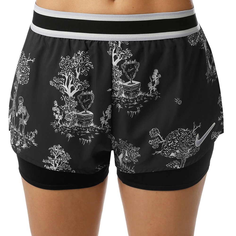 Nike Court Flex Skeleton Print Running Shorts Size M